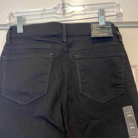 Banana Republic skinny mid rise Women's black Jeans size 0/25 NWT! - Picture 8 of 14